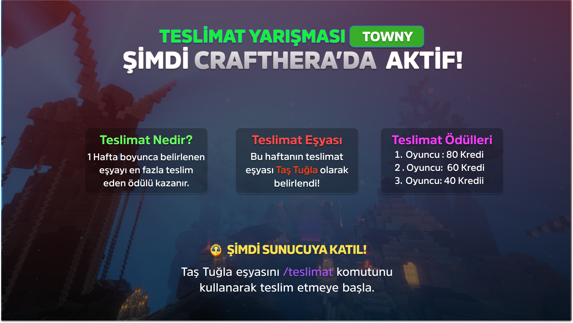 Towny Teslimat Yarışması!